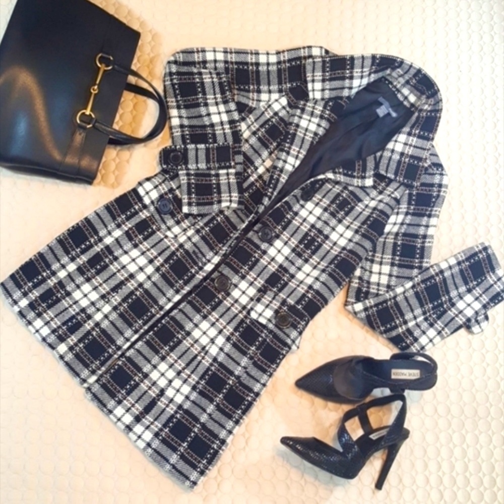 🌱 Poetry Long Plaid Winter Jacket